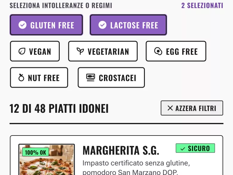 Screenshot dell'interfaccia di personalizzazione del prodotto con suggerimenti di upsell/cross-sell